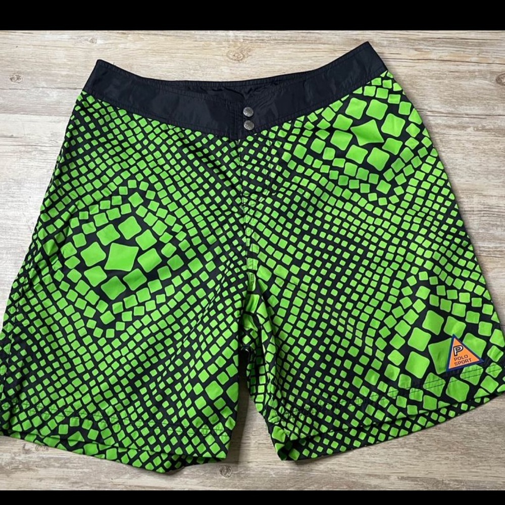 Vintage Ralph Lauren 90s Polo Sport swim Trunks Board shorts  Large